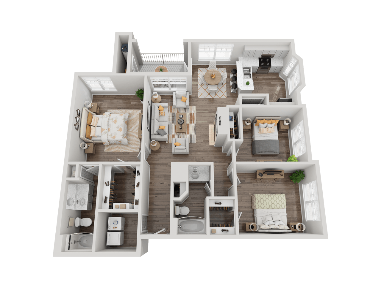 Floor plan layout diagram for The Captiva